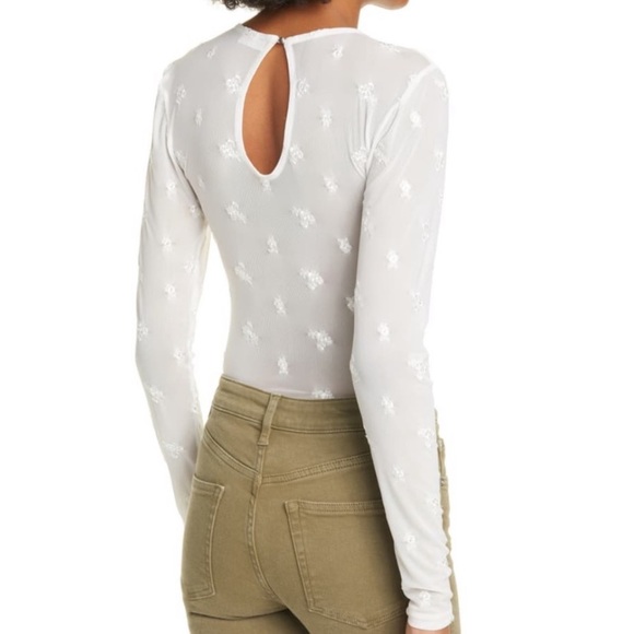 NWT $78 Free People Make Out Mesh Bodysuit Ivory S - Picture 13 of 16
